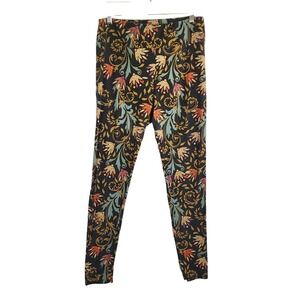 LuLaRoe One Size‎ OS Leggings Bright Multi-color Floral Print